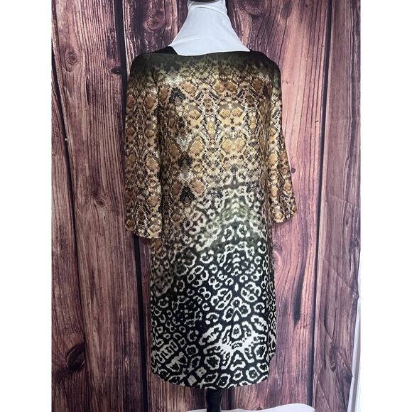 Muse Dress Snake Print Size 2 Small Party Cocktail Animal Formal Midi - Picture 1 of 10